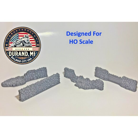 HO Scale Rustic Stone Wall Scenery – 1:87 Diorama Accessory for Train Layouts H0 - Picture 1 of 3
